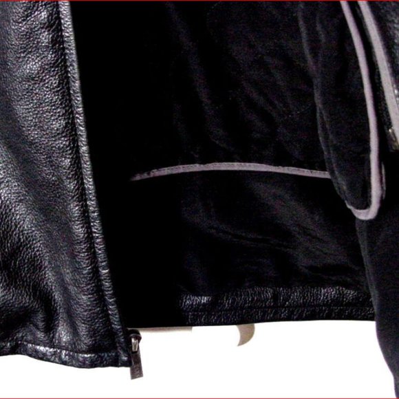 Vtg Wilson's M Julian Thinsulate  Zip Lined Black Leather Jacket Sz L - Picture 6 of 9